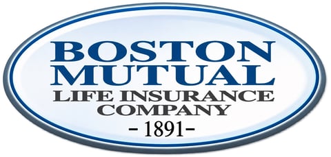 Boston Mutual Life Insurance Company logo with oval border and 1891 founding year